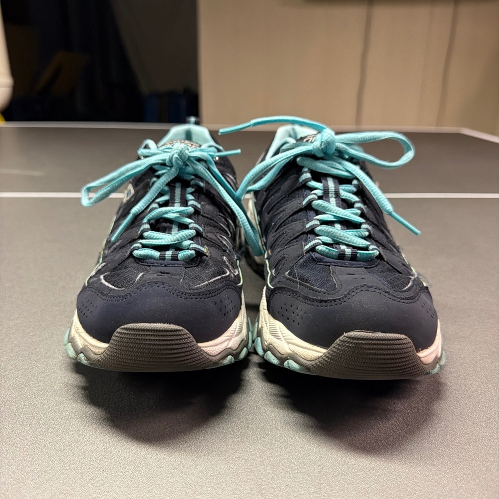 Skechers D'Lites Memory Foam Women's Trail Walking Sneakers Black Blue Size 7.5 - Picture 3 of 9